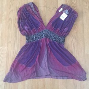 Free People top with beaded details